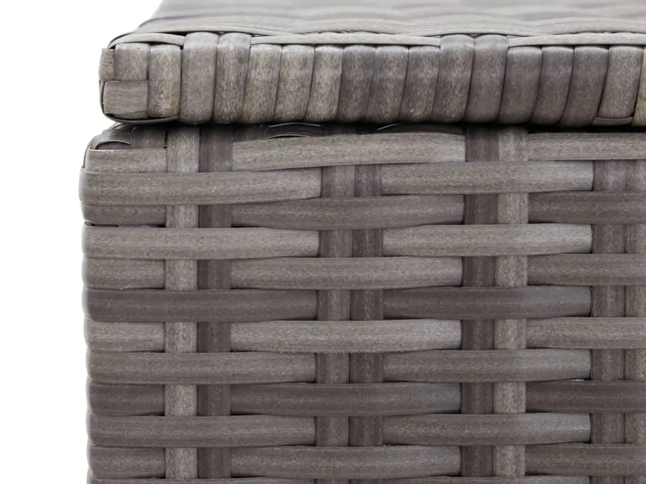 Billede 6 - Opbevaringskasse til haven i polyrattan - 100 × 50 × 50 cm, grå