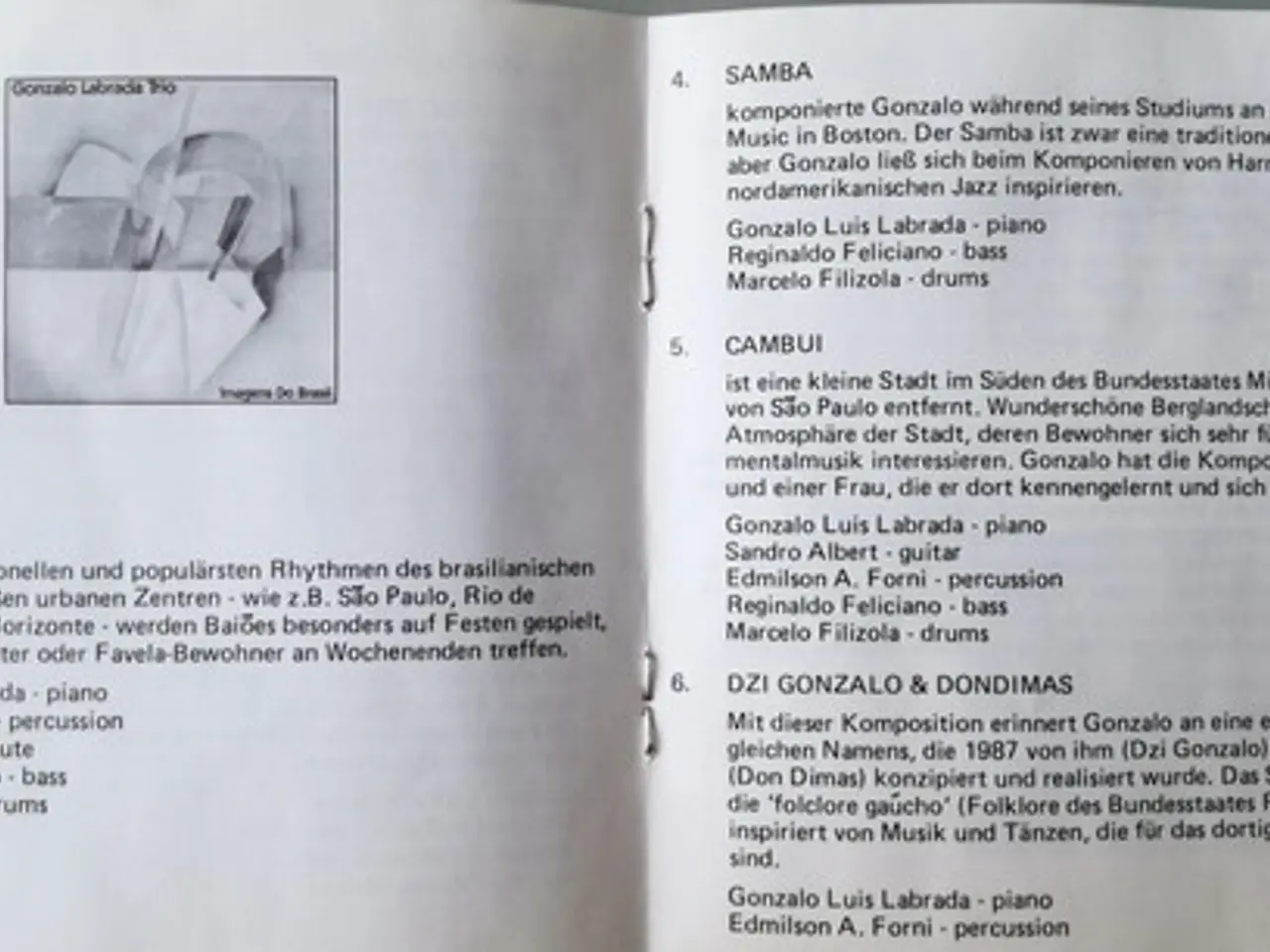 Billede 6 - Gonzalo Labrada Trio – Imagens Do Brasil – CD