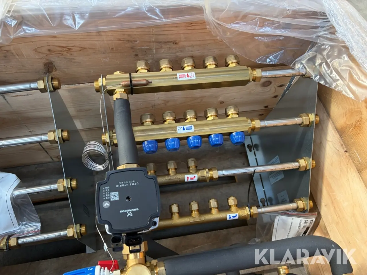 Billede 6 - Gulvvarmeunit Wavin BCVS TPI 5KV + 3VV + 5GV Grundfos cirkulationspumpe 2 styk
