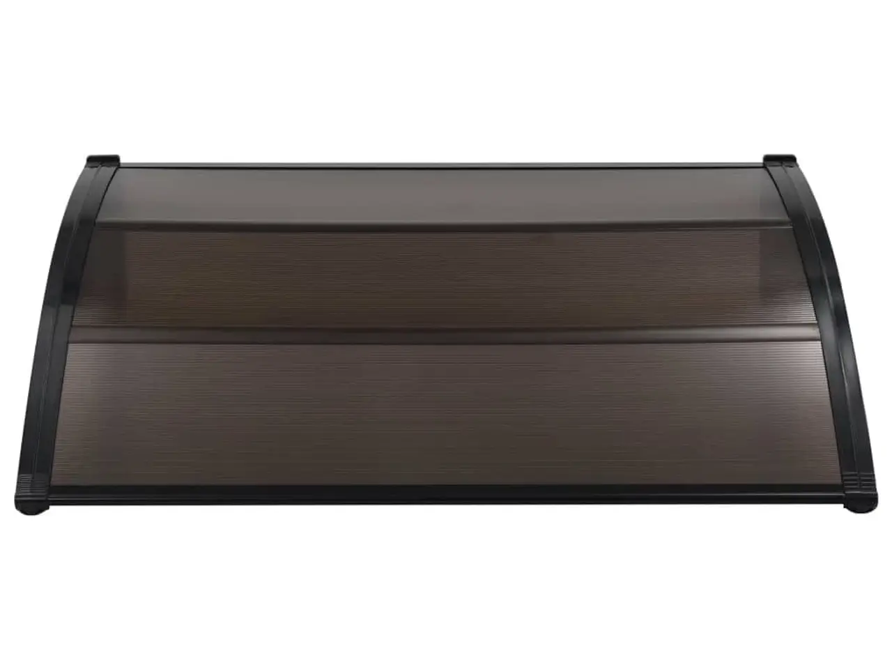 Billede 2 - Dørbaldakin 120 × 100 cm i polycarbonat - sort/gennemsigtig brun