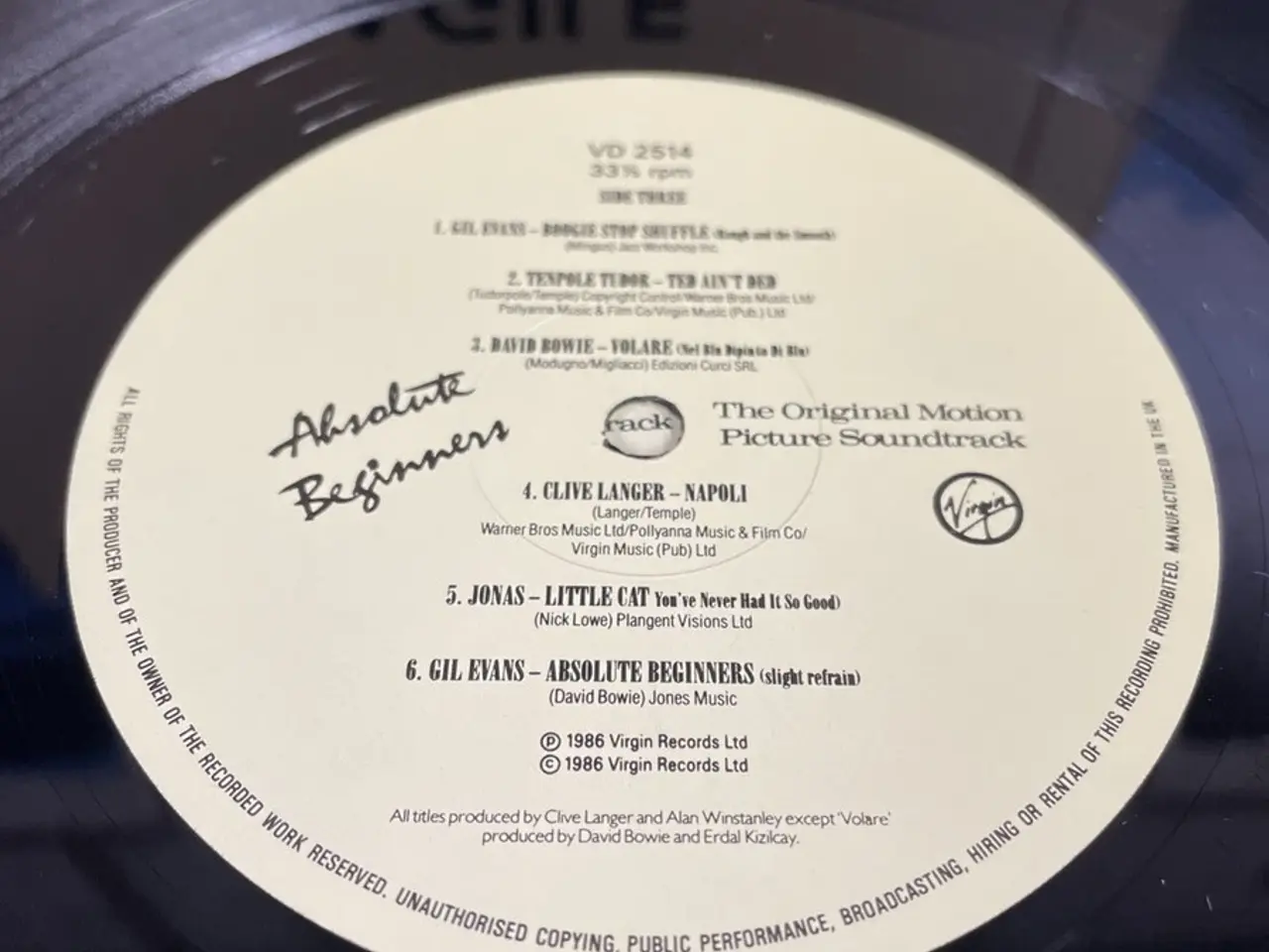 Billede 4 - David Bowie, Gil Evans: Absolute Beginners - 2 LP