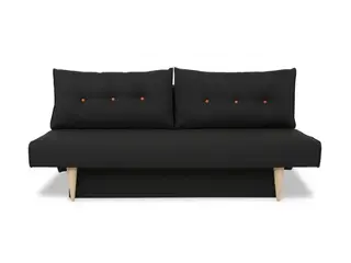 Vega sovesofa - 187 X 90 cm - Sort Portland 100 og vendbar hynde