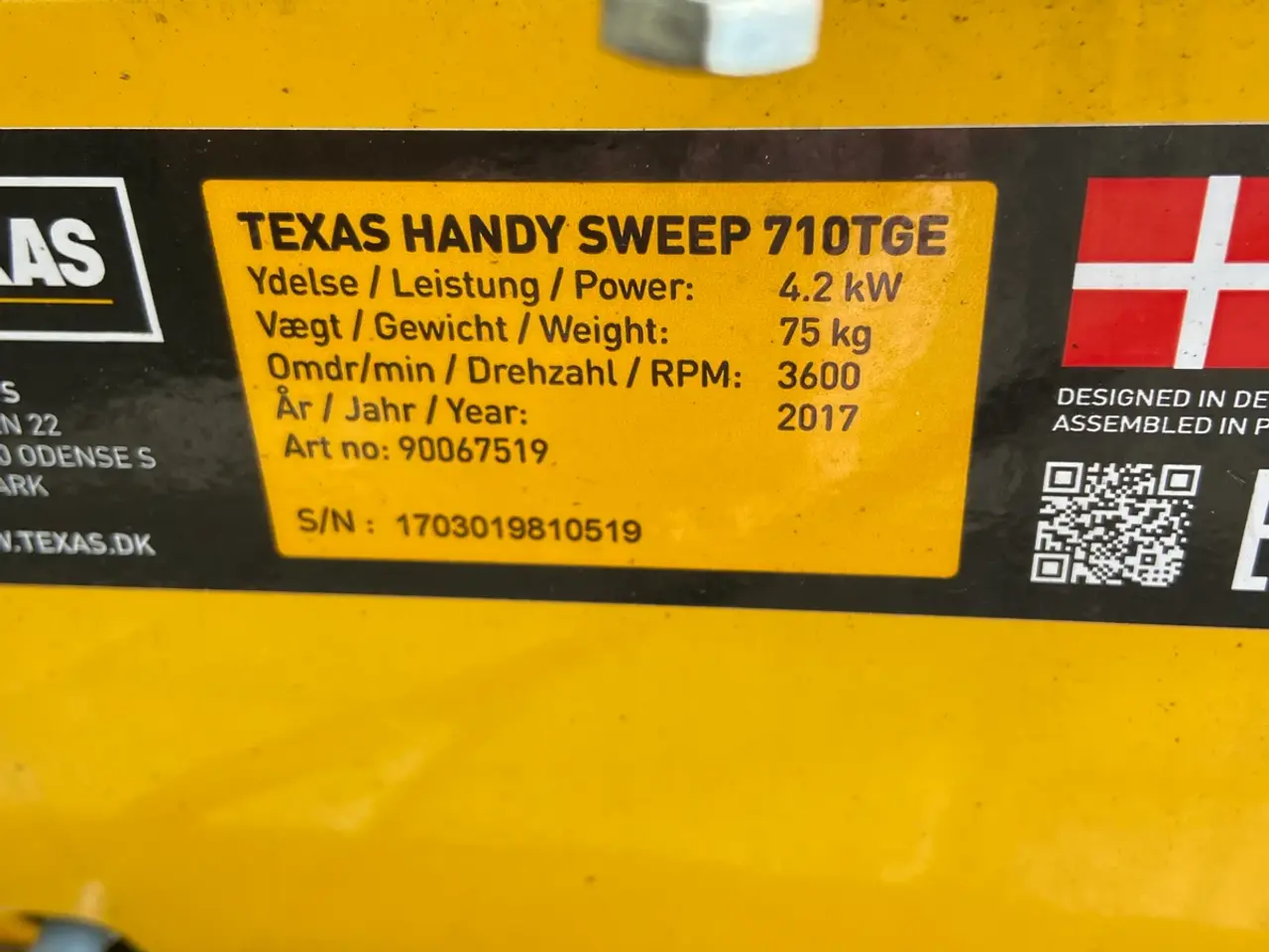 Billede 5 - Texas Handy Sweep 710TGE fejemaskine med Elstart