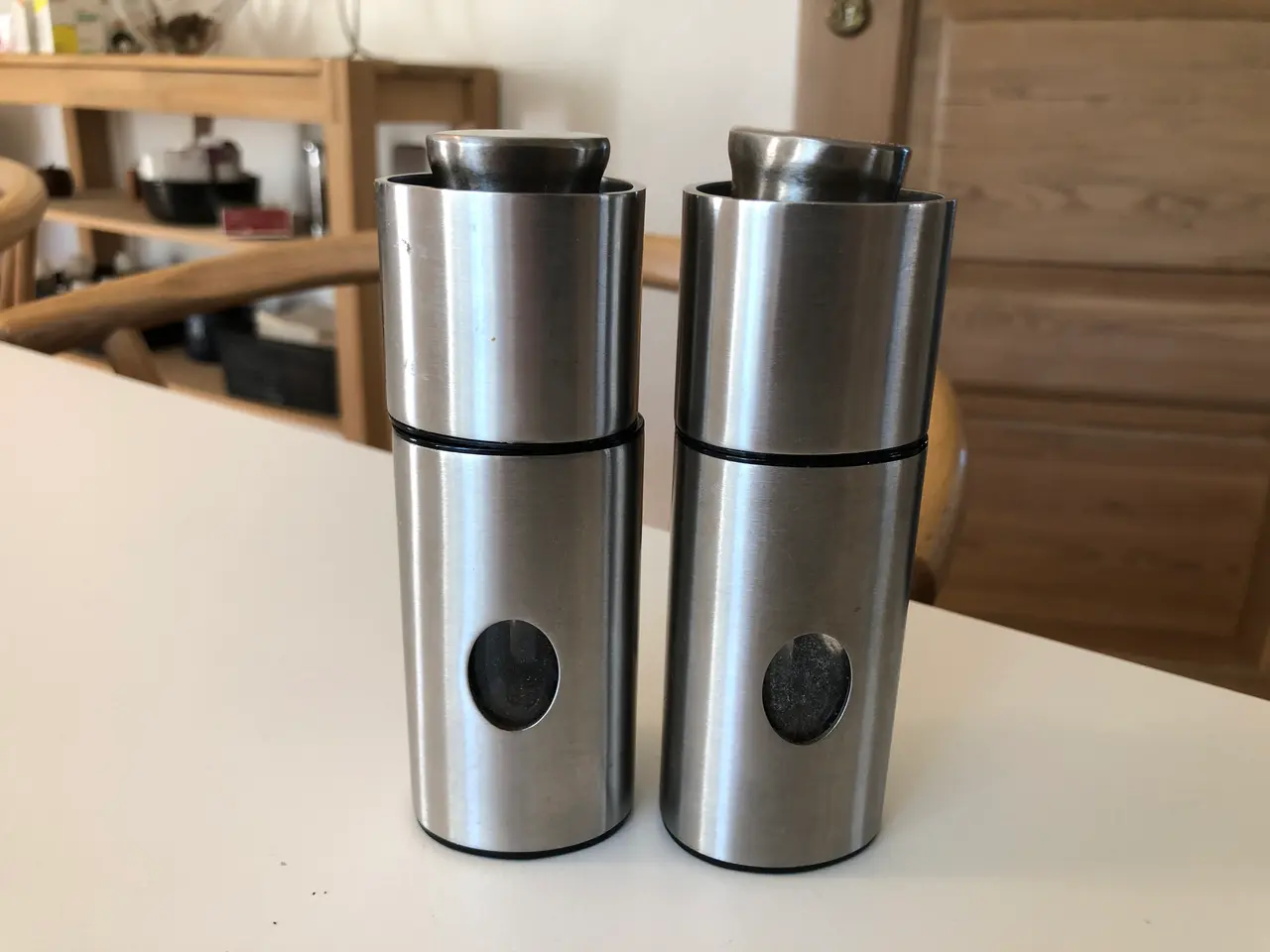 Billede 1 - Salt og peber kværn i børstet stål
