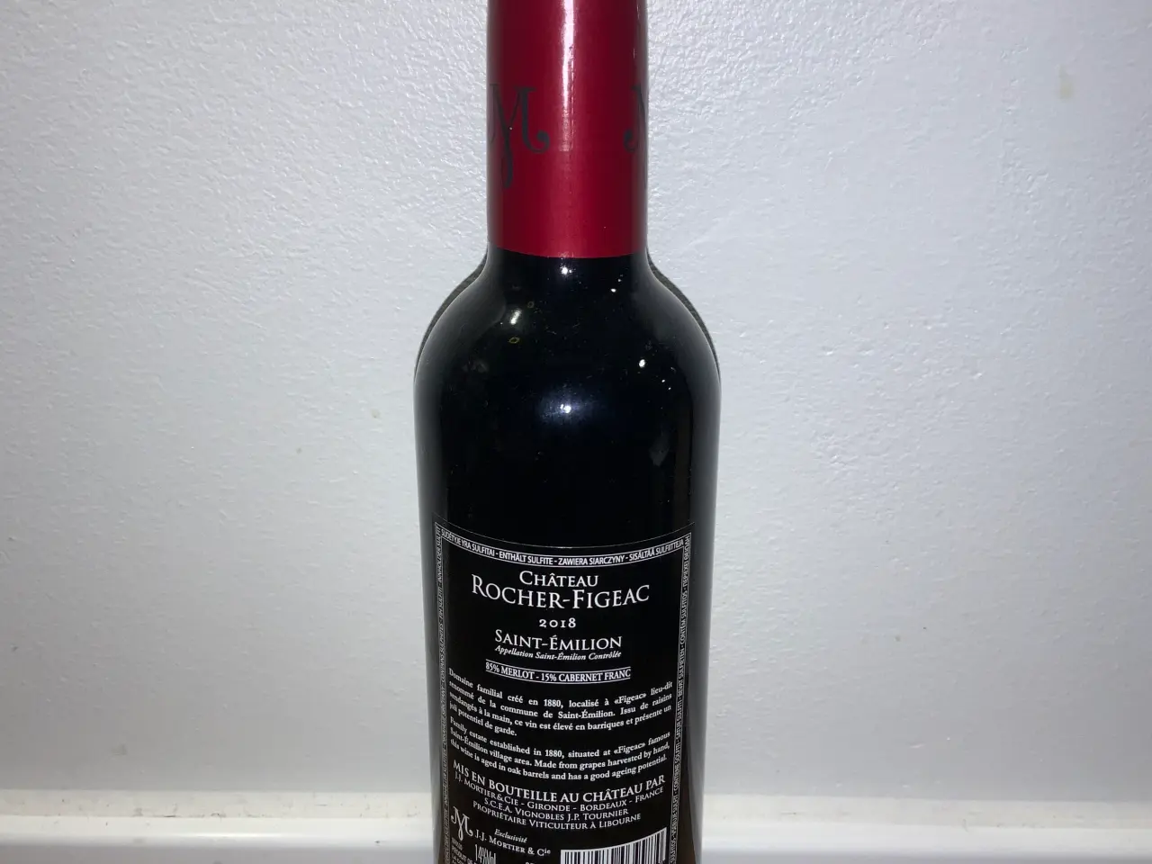 Billede 2 - Rødvin. Chateau Rocher-Figeat 2018, 375 ml.