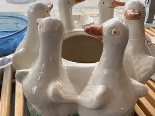Leramikskål med gæs