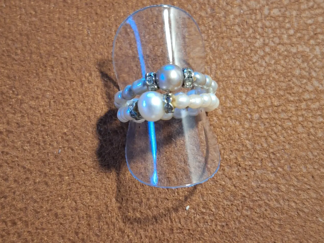 Billede 2 - 2 stk. Perle fingerringe 