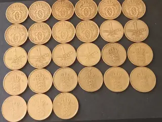 Danmark 27 stk forskellige 1 kr 1925 til 1959