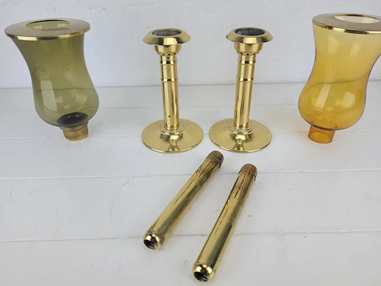 Billede 4 - Lysestager i messing og glas - Megaline