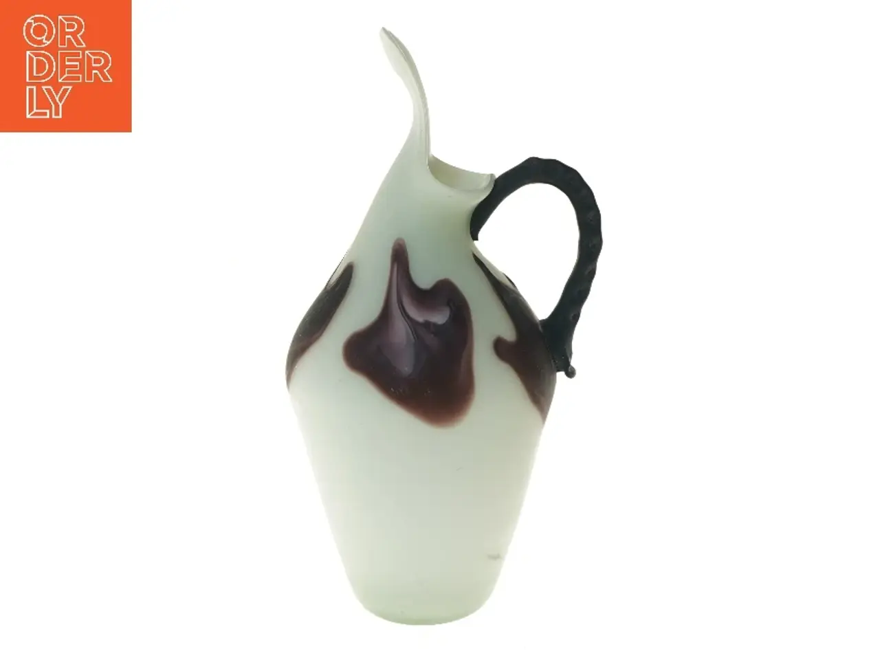 Billede 1 - Dekorativ glas vase med hank (str. 31 cm)