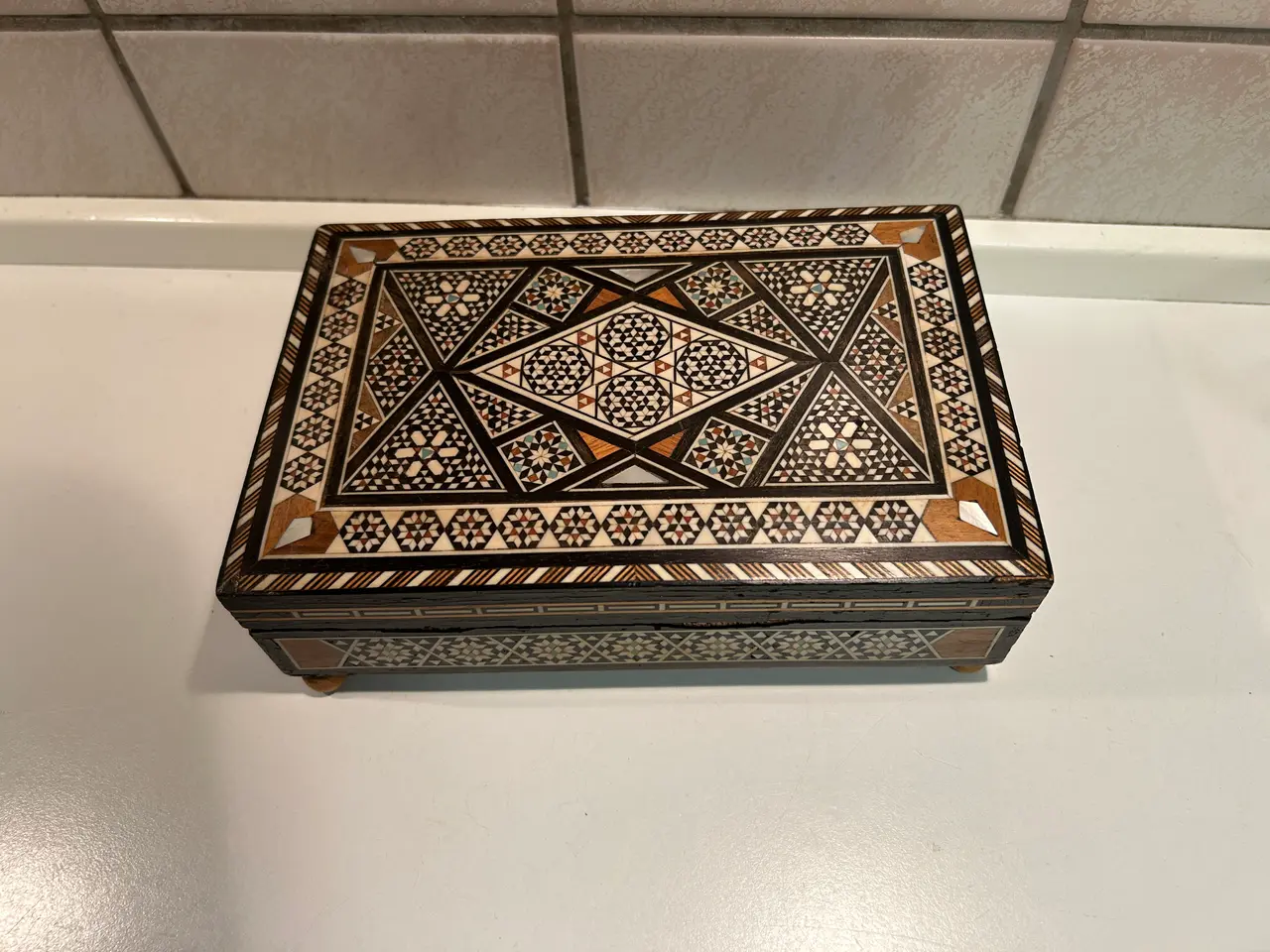 Billede 5 - Smykkeskrin med intarsia, VINTAGE