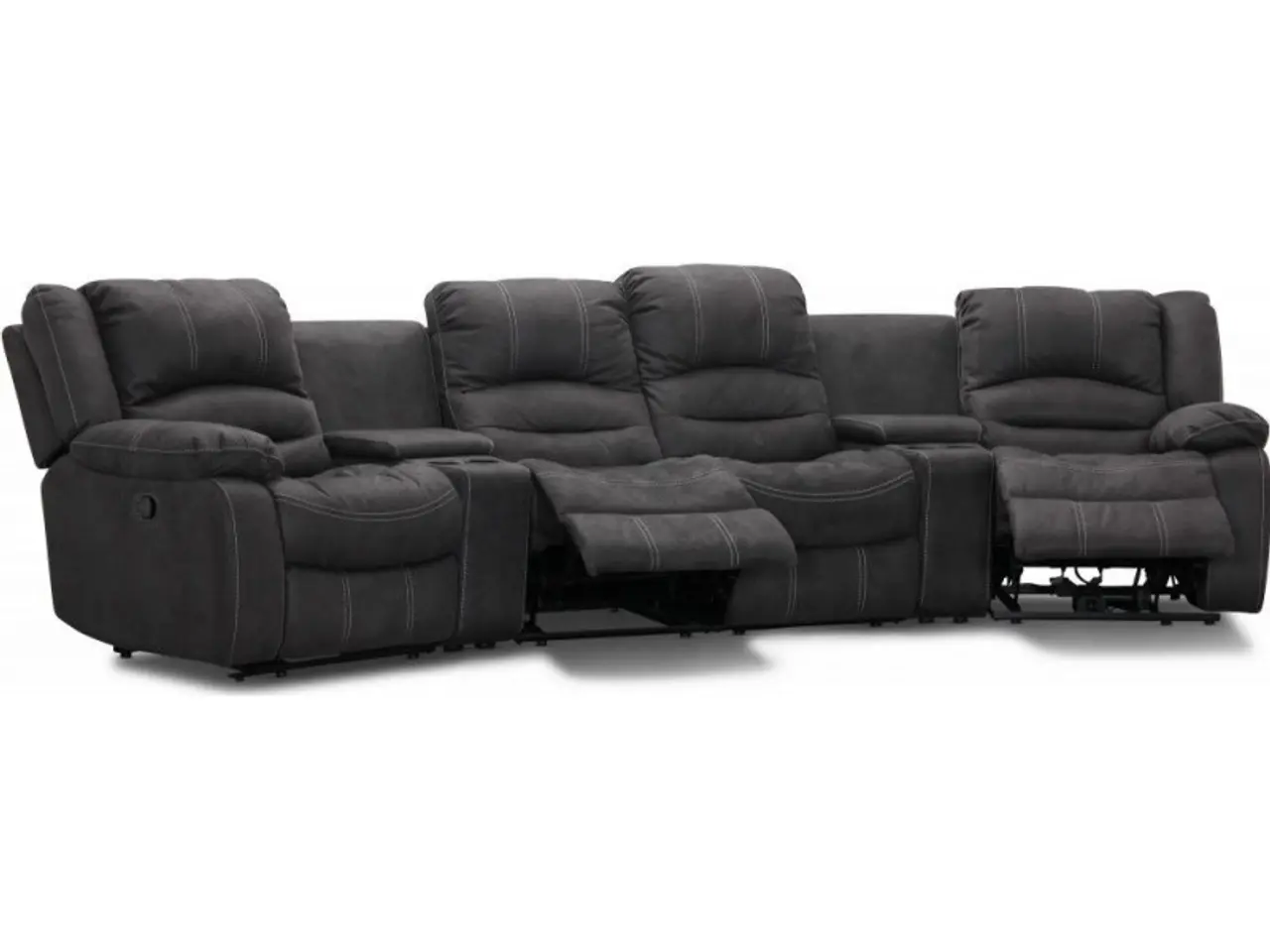 Billede 2 - Cinema 4-personers sofa med justerbar nakkestøtte - Grå