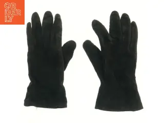 Sorte ruskindshandsker (str. 25 cm)