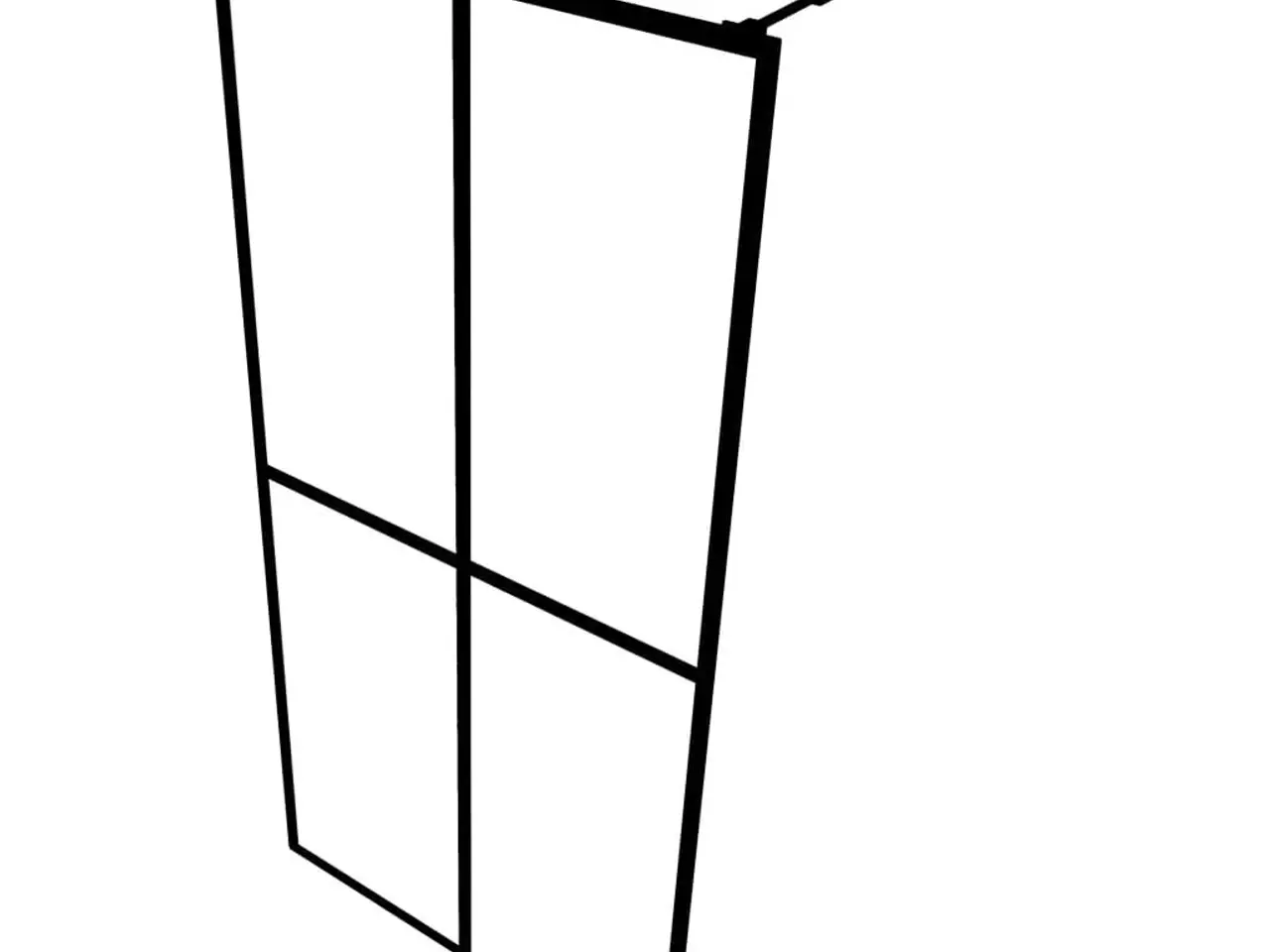 Billede 5 - Bruseafskærmning i matteret glas 78-80 x 195 cm - sort