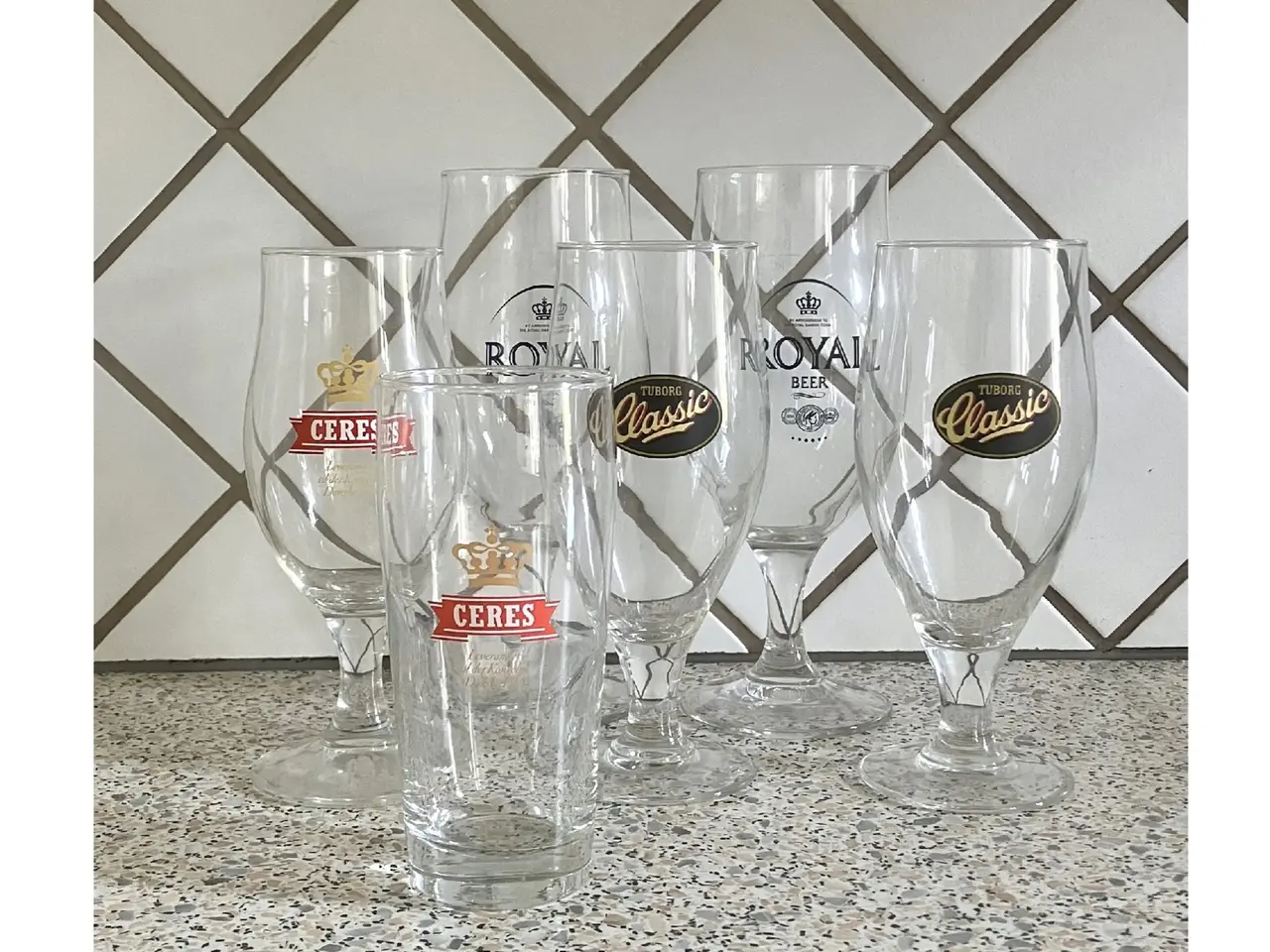 Billede 1 - 6 ølglas.