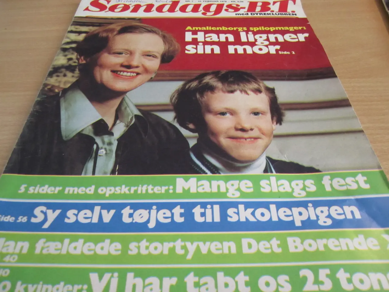 Billede 1 - Søndags- B.T. 1979. Han ligner sin mor.