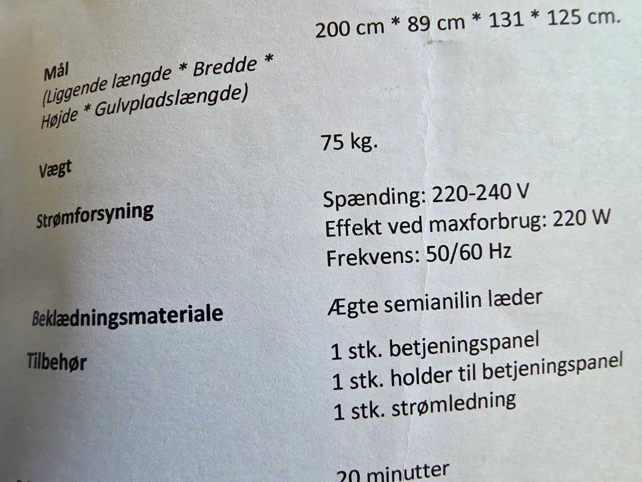 Billede 8 - Lækker Icare Skyline Massagestol – Perfekt stand.