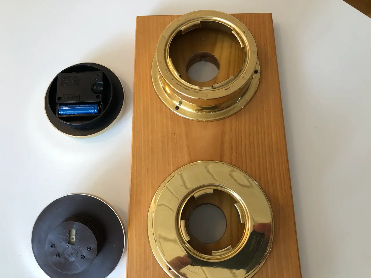 Billede 9 - Fint sæt skibsur og barometer i messing