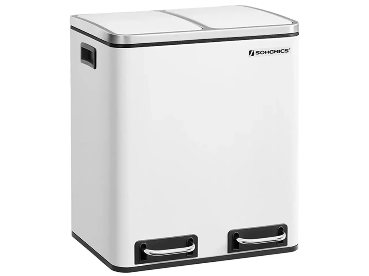 Billede 1 - Pedalspand til affaldssortering 2 x 15 l - hvid