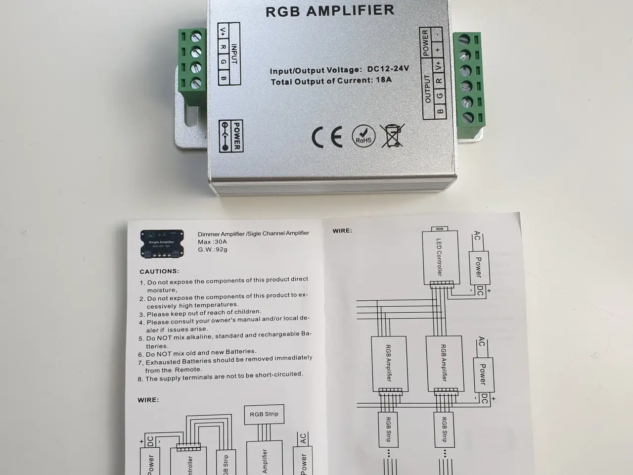 Billede 6 - NY! RGB 12V-24V 18A 216W LED Forstærker Amplifier