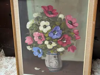 maleri med blomstermotiv