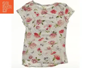 Kortærmet blomstret T-shirt fra H&M (str. 158)