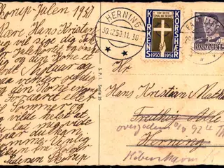 Julemærke 1950 Kirkens Korshær på Postkort
