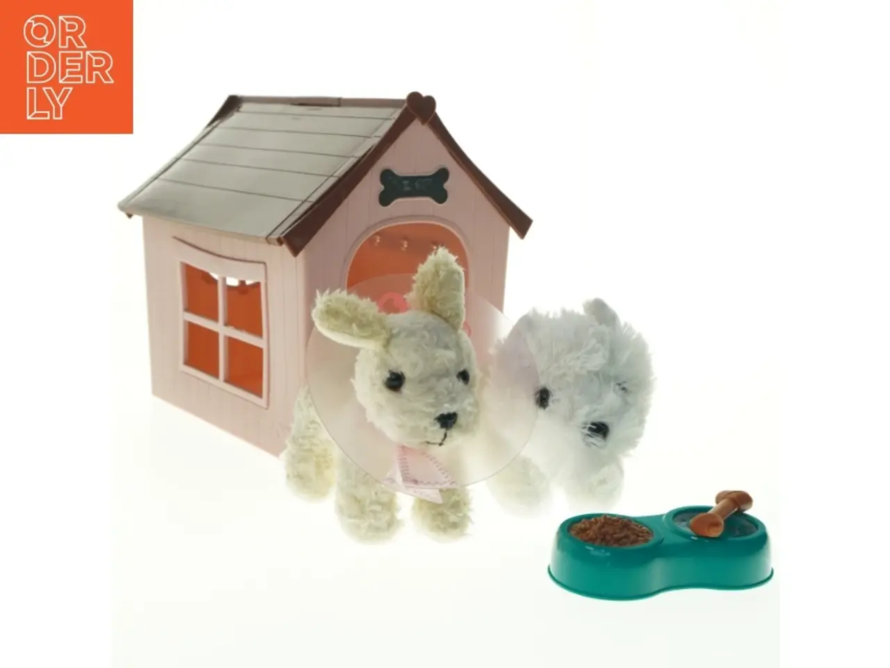 Billede 1 - Hundehus med hunde og tilbehør fra Our Generation (str. 25 x 17 x 26 cm)