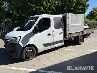 Mandskabsvogn med lad Renault Master 2.3 dCi S&S 165 RWD Twin Chassis Dobbeltkabine T35 L4