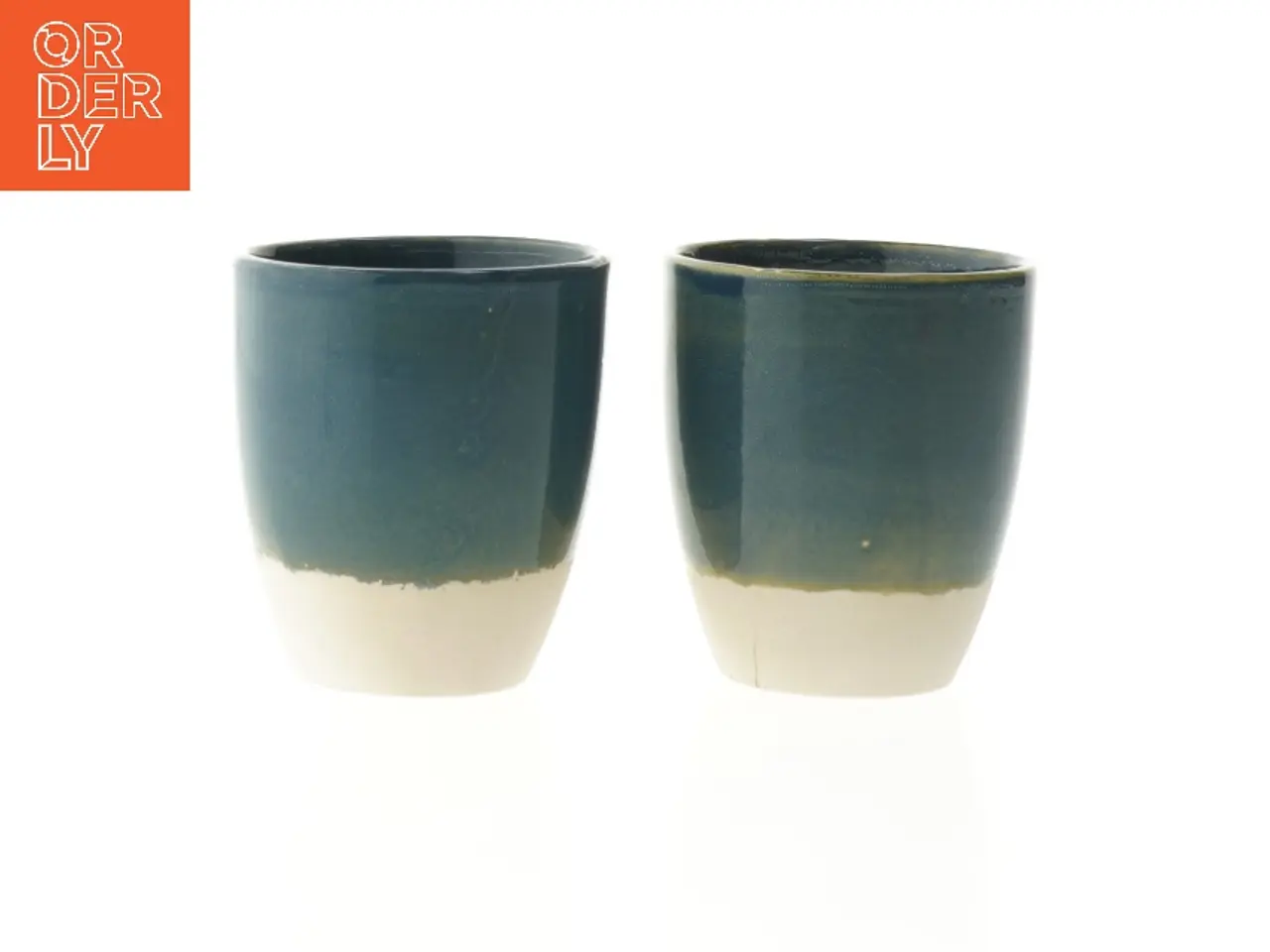 Billede 1 - Sæt med to keramik kopper (str. 8 cm)
