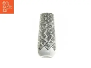 Dekorativ vase med mønster (str. Ø 6x19 cm)