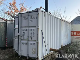 Containeranlæg med fyrringsenhed (kedel og silo) Reka HKRST-FSK - til flis og træ mel