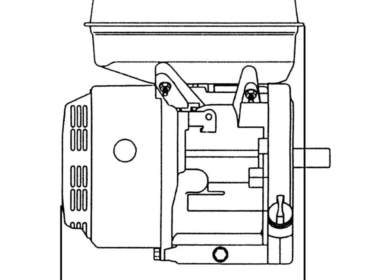 Billede 8 - Benzinmotor 6,5 hk 4,8 kW - rekylstart, sort