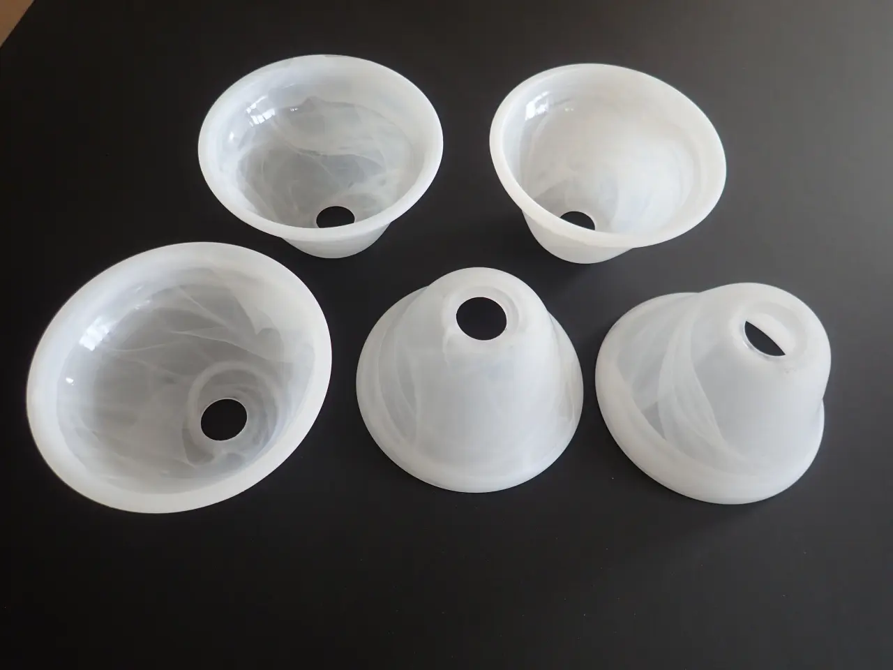 Billede 1 - Lampeskærme i frosted glas 5 stk