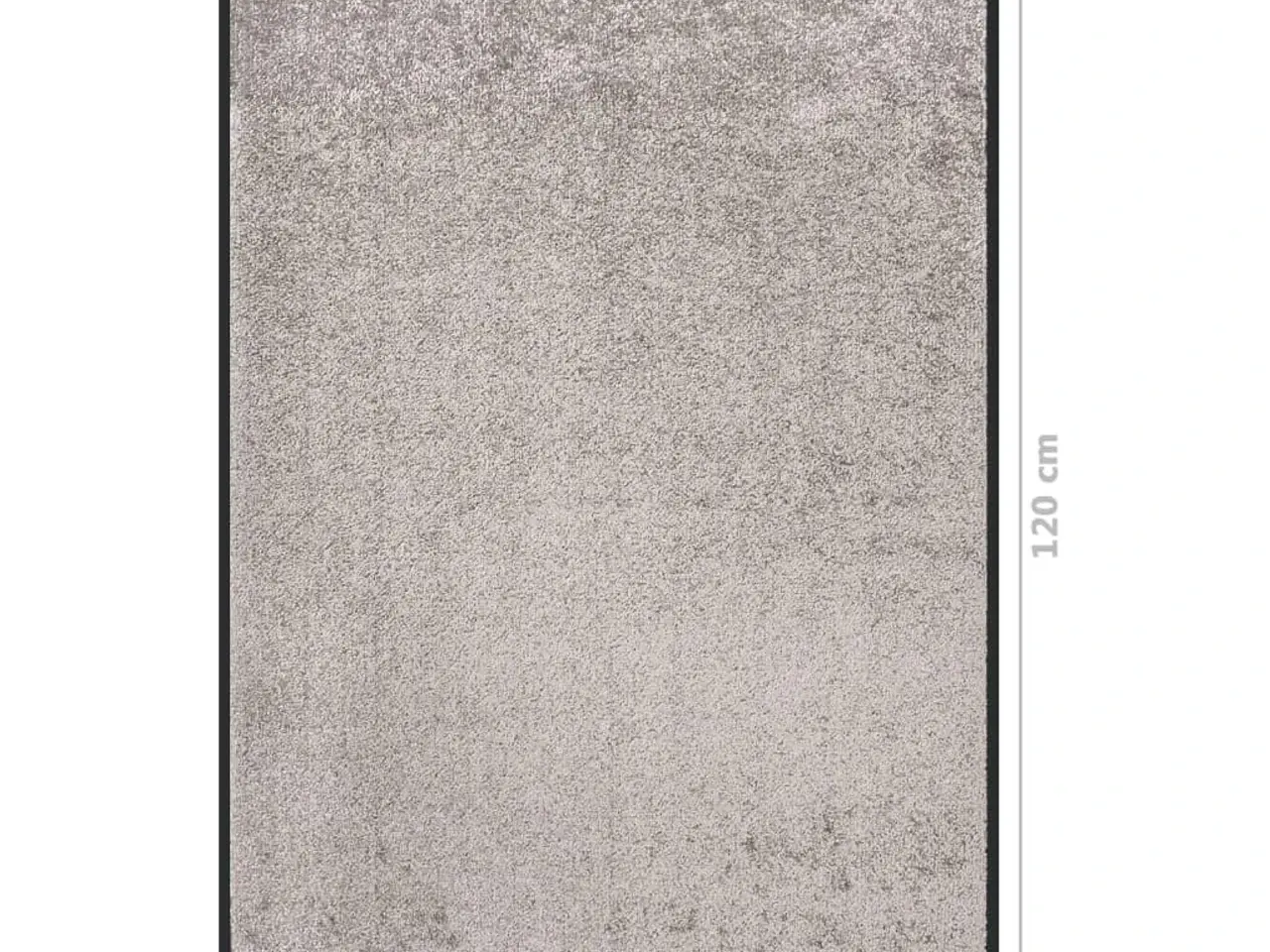 Billede 6 - Dørmåtte 80 × 120 cm - grå velour med skridsikker vinylbund