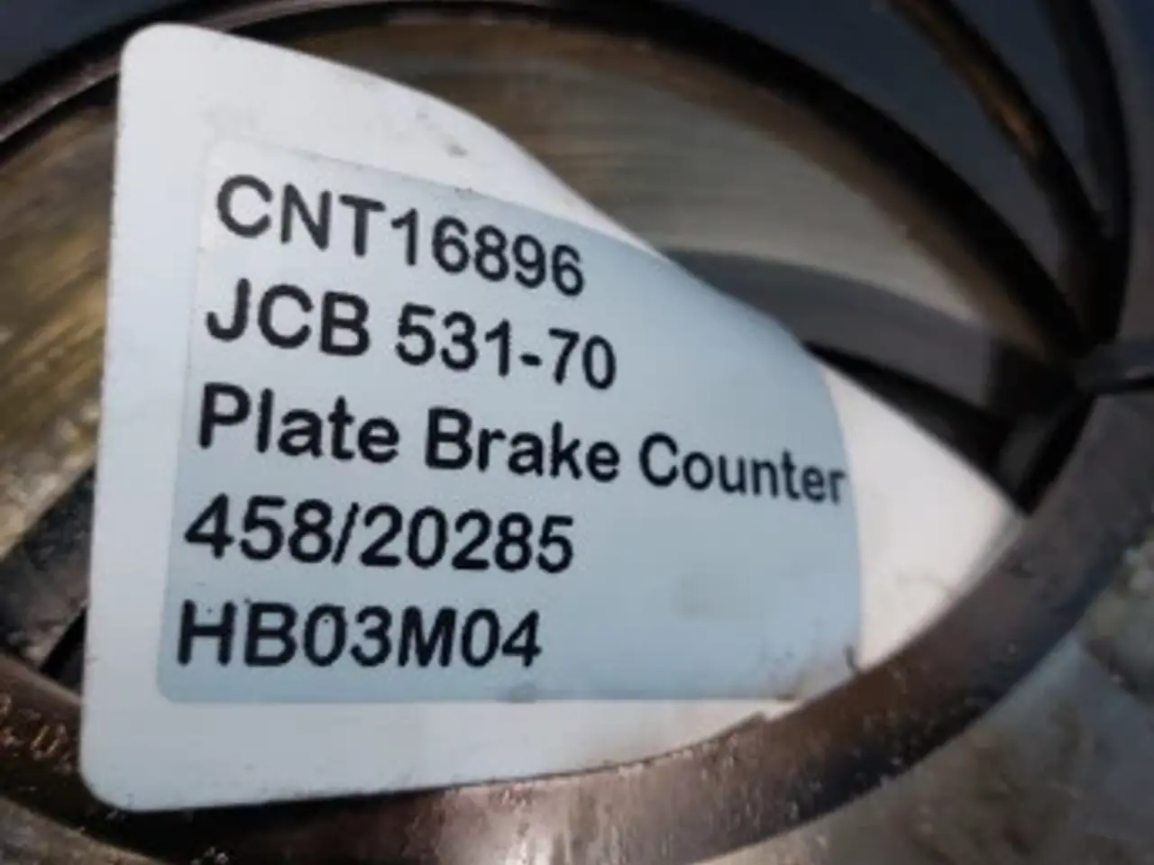 Billede 12 - JCB 531-70 Bremse Modplade 458/20285