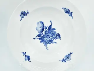Blå Blomst Flettet Dyb Tallerken Porcelæn