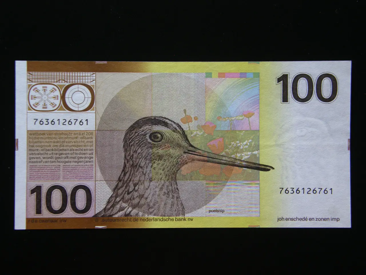 Billede 2 - Holland  100 Gulden  1977  P97