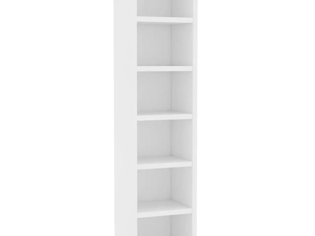 Billede 2 - Cd-reol i hvidt konstrueret træ - 21 × 20 × 88 cm