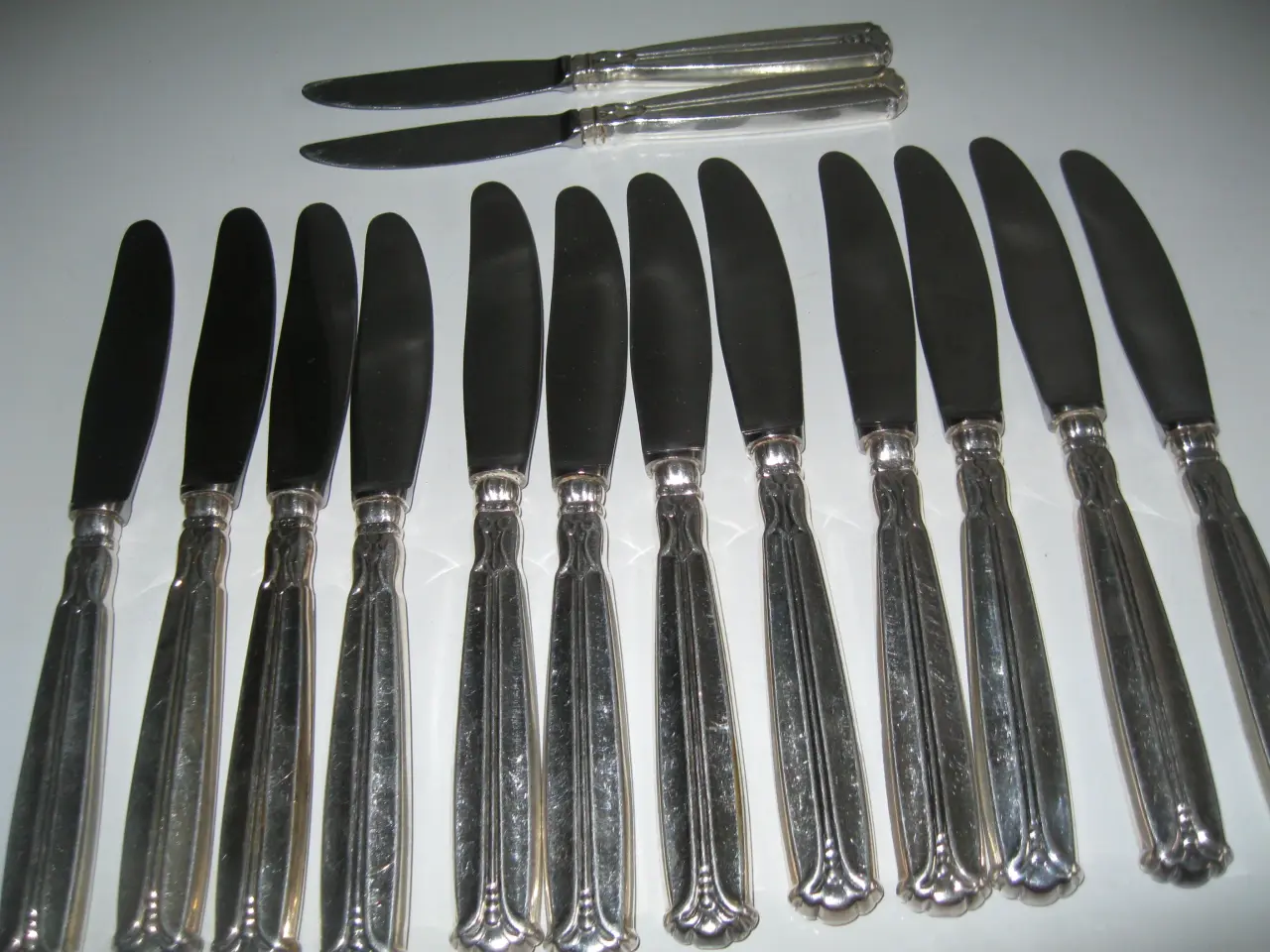 Billede 1 - MAJOR sølvplet knive h.h.v. 21,5 og 18,5 cm