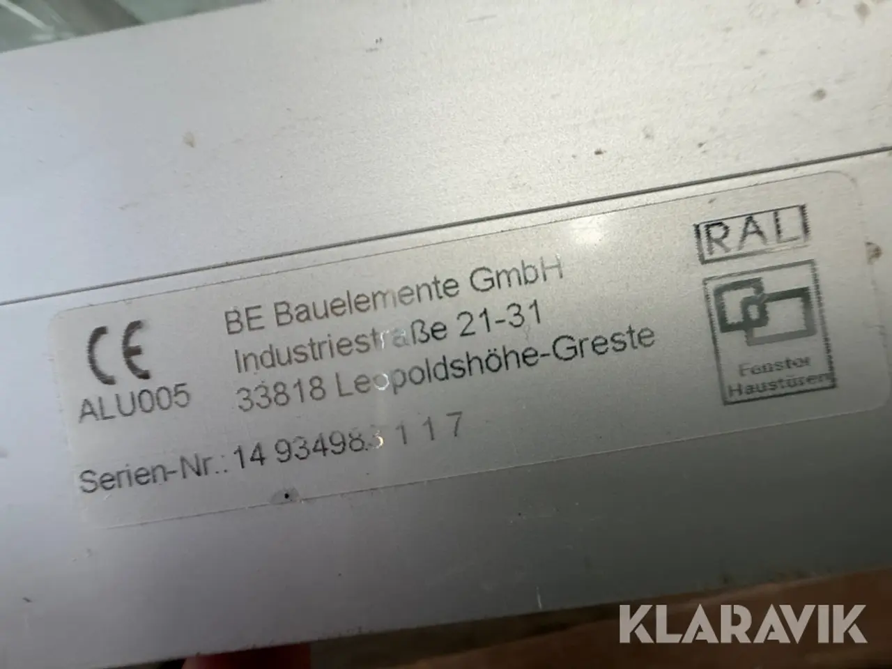Billede 12 - Fast aluminiumsvindue BE Bauelemente GmbH ALU005