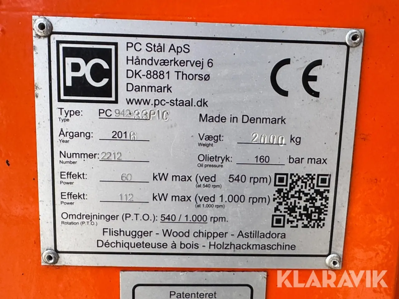 Billede 5 - Flisehugger PC 942 33P C med kran