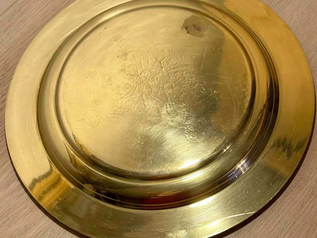 Billede 4 - Vintage fad/ platte af massiv kobber/ messing