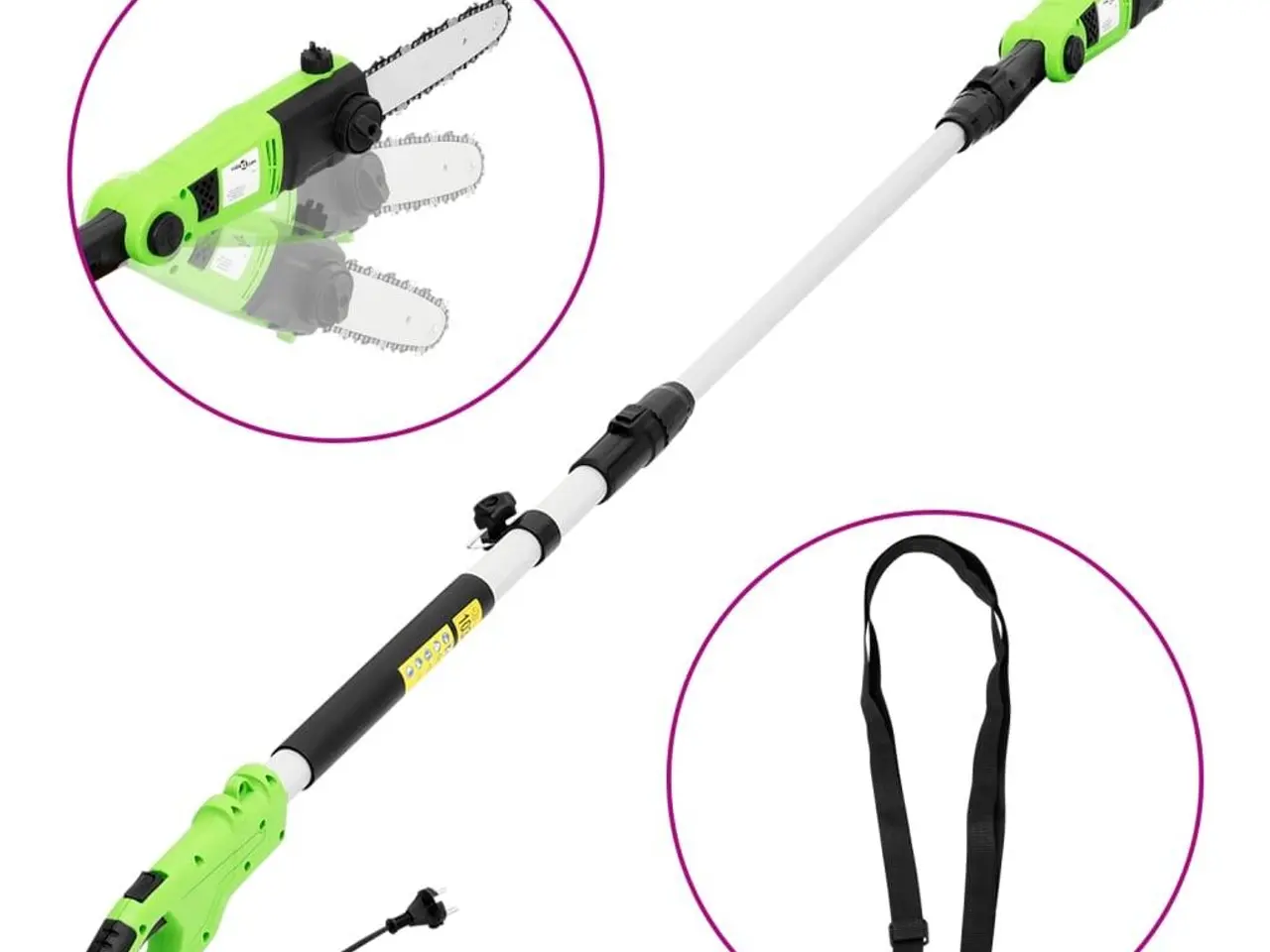 Billede 1 - Elektrisk kædesav med teleskopstang 25 cm - 710 W