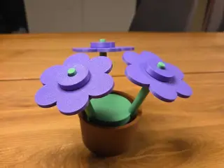 LEGO-inspireret 3D-printet blomst