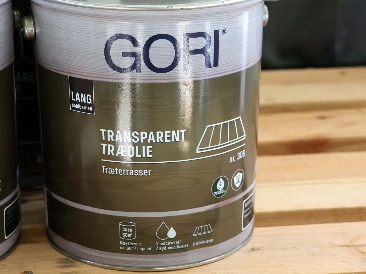 Billede 4 - 5 Stk Gori transparent træolie træterrasser a 5L. 