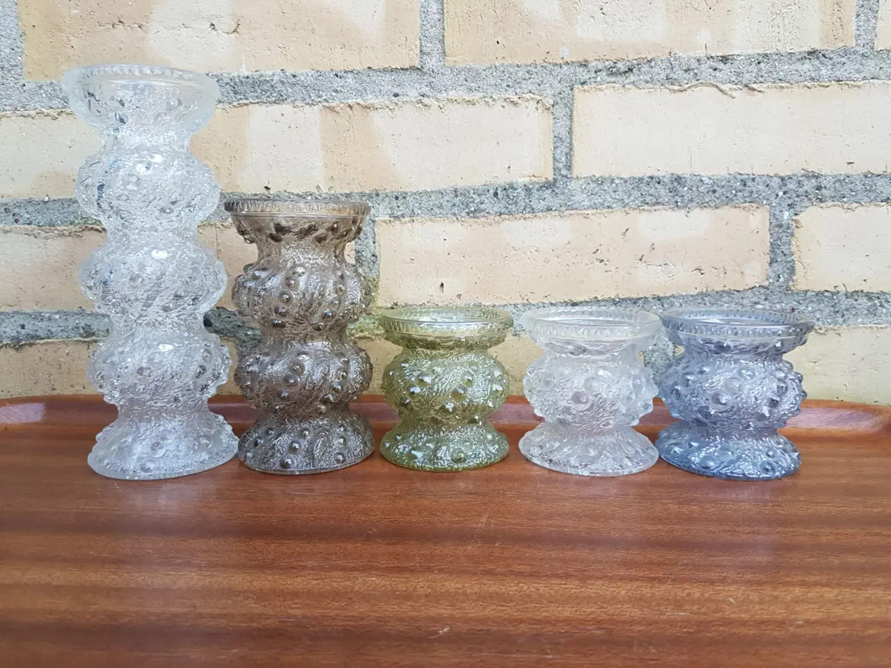 Billede 1 - 5 smukke vintage"Oberglas" vaser.