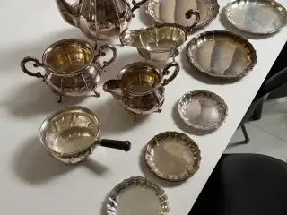 Kaffesæt sølvplet