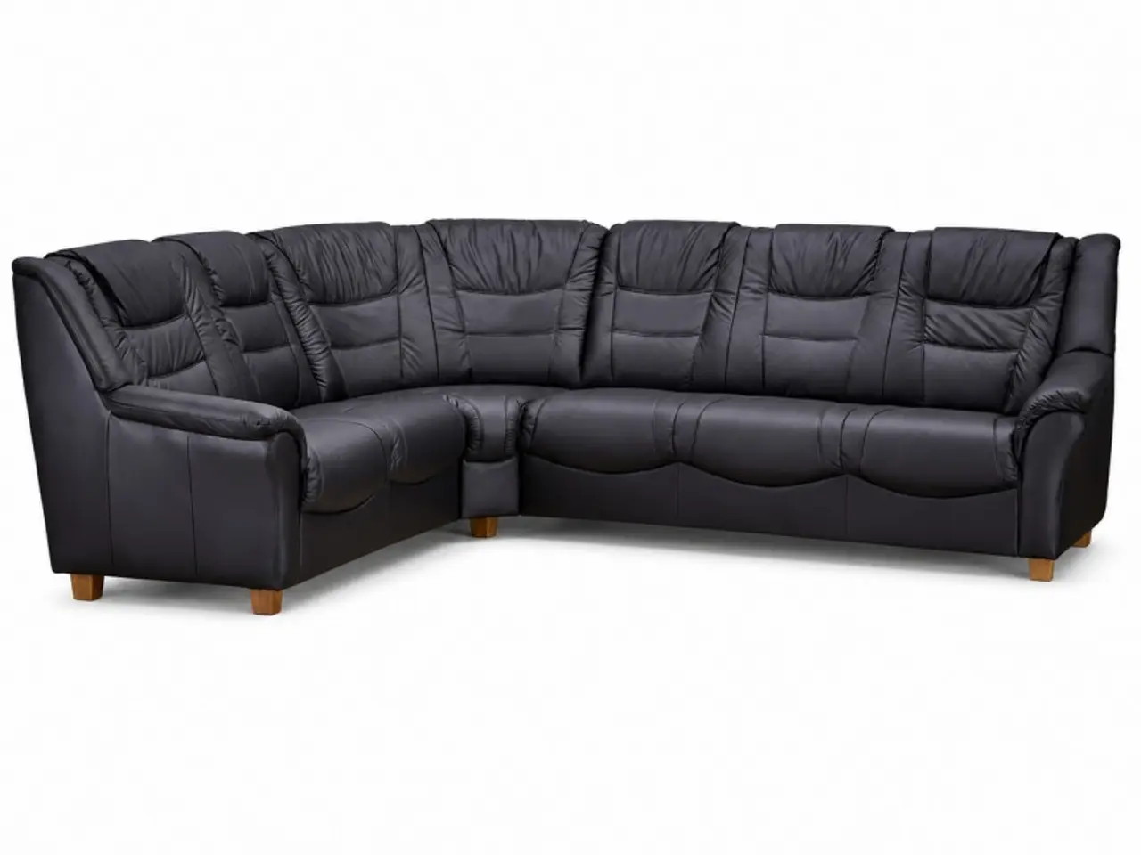 Billede 1 - Strib Læder Hjørnesofa