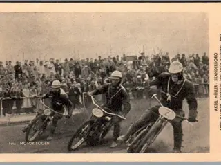 Motorcykel - A. Müller - A. Pander - Oluf Elsberg - Ubrugt - Limrest !